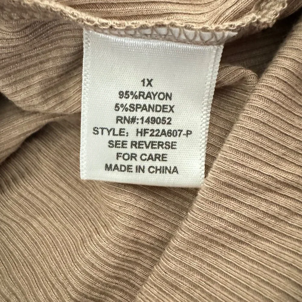 Fashion Nova Womens Tan Mini Dress Long Sleeve Size 1X - Picture 7 of 9